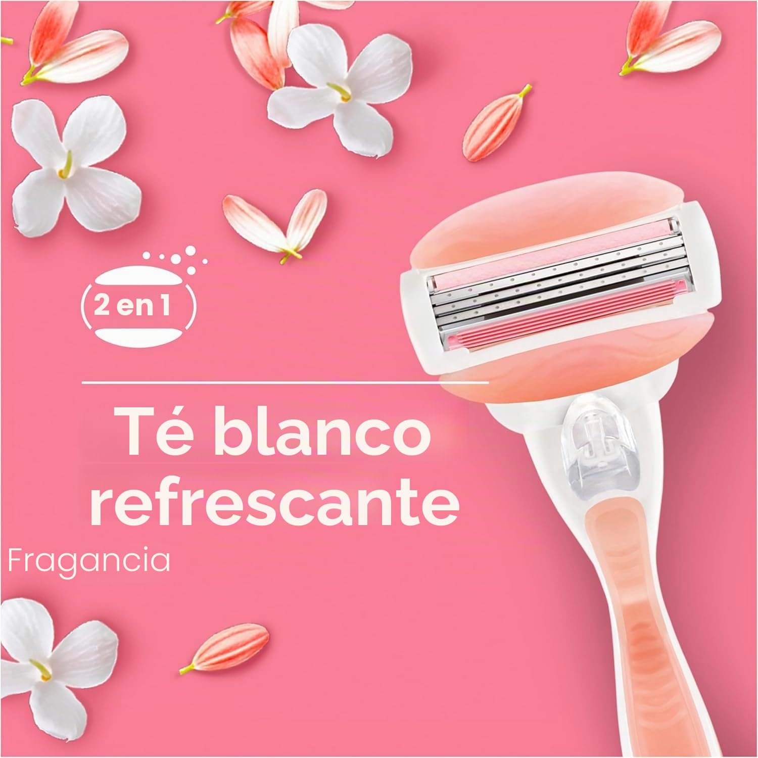 Gillette Venus – Juego de 8 recambios de afeitadora para mujeres ComfortGlide Spa Breeze, autépticas, barras perfumadas, sin necesidad de gel de afeitar, cartuchos de 3 cuchillas diseñados para cuerpo