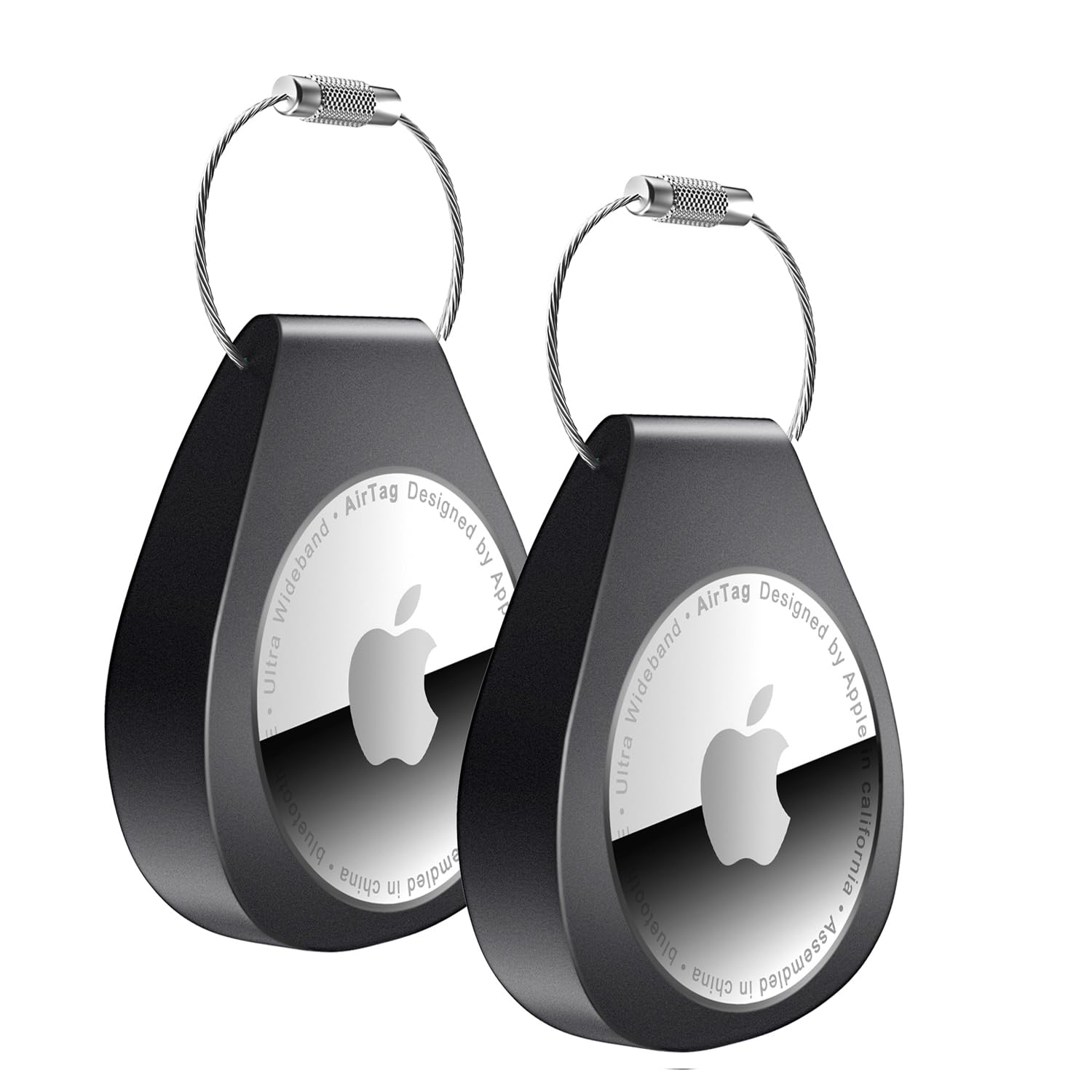 Amazon.com: 2 Pack AirTag Holders with Keychain - Secure Airtag