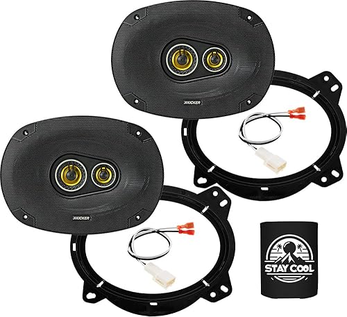 KICKER Altavoces de 6 x 9 pulgadas para Toyota Tacoma 2005-2015 Kit de actualización - Par de series CS con adaptadores y arnés, altavoz de audio