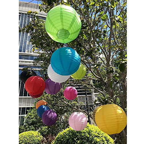 Beishida 10Pcs White Paper Lanterns Decorative Chinese/Japanese Hanging Round Paper Lanterns Lamp For Birthday, Wedding, Christmas Xmas, Bridal, Home Decor, Party Decoration(Size Of 4”, 6”, 8”, 10”) #TOP5