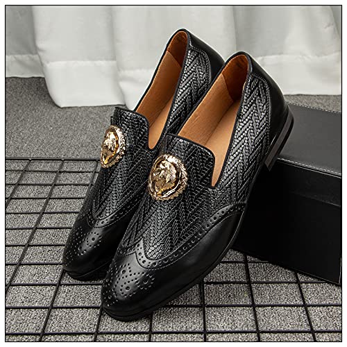 JITAI Men Loafers Men Fashion Loafers Wedding Shoes Loafers for Men Party Shoes,Black/01,13 US by JITAI - Used condition - Image 8
