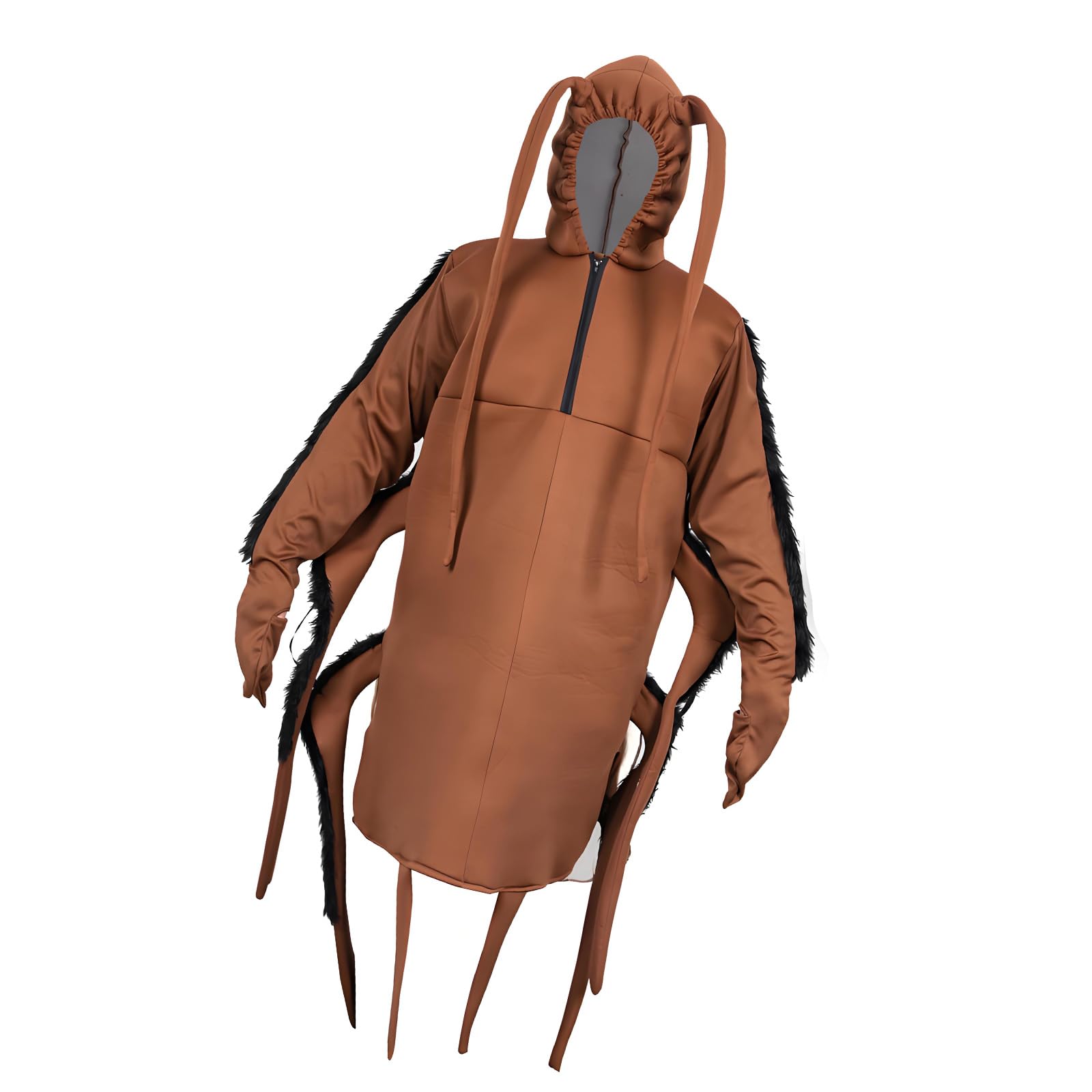 Whoasyst Unique Roach Cosplay Outfit Soft Polyester Cockroach Costume for Children Adults Comedy Acts and Halloween Decorations Ventilated Arthropod Dress