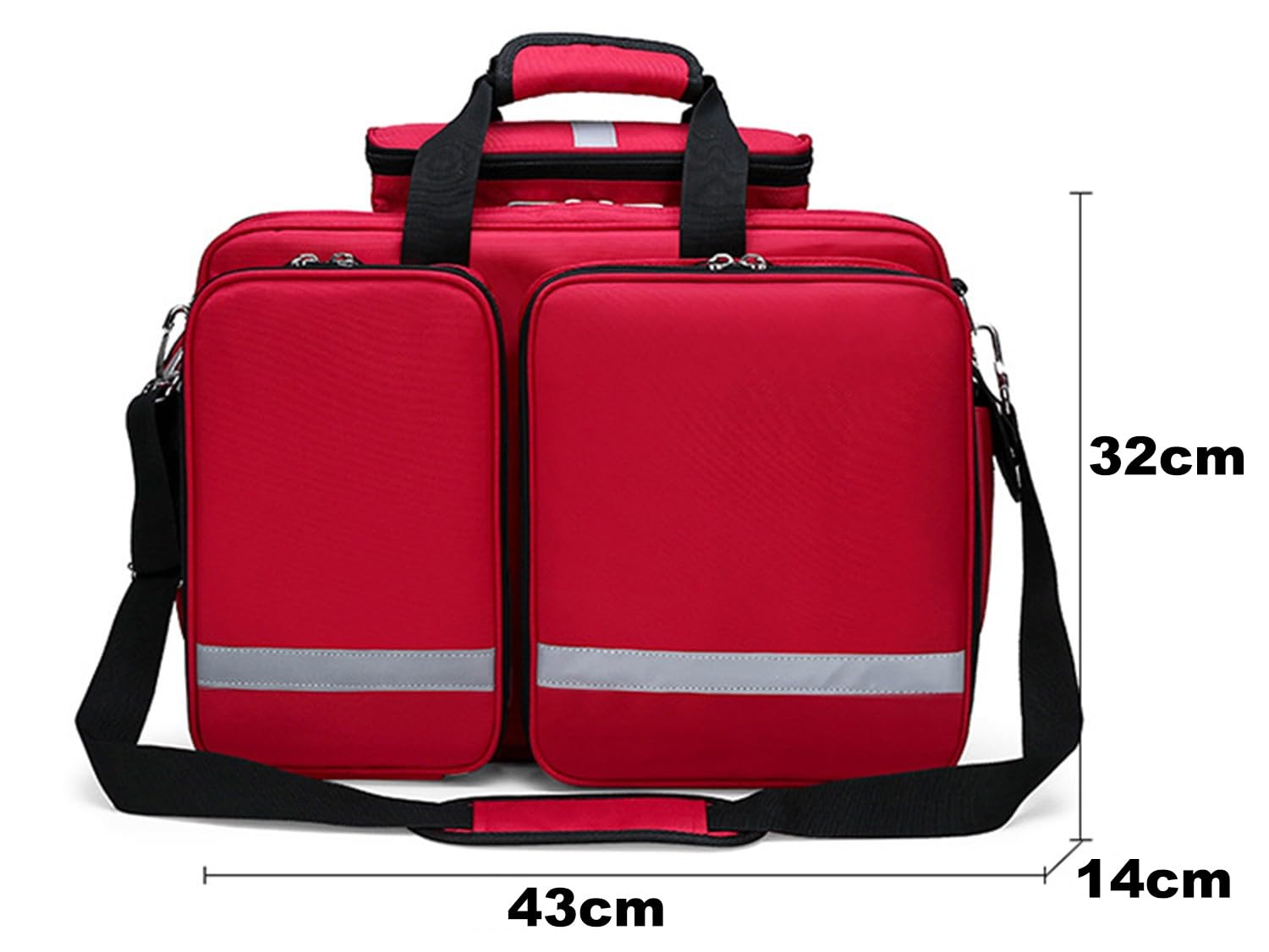 Bolsa De Emergencias,Bolsa De Primeros Auxilios Vacia,Bolsa Medica Enfermera Visita A Casa, Bolsa Bandolera Lleve Suministros Médicos con Múltiples Bolsillos para Estudiantes De Enfermera A