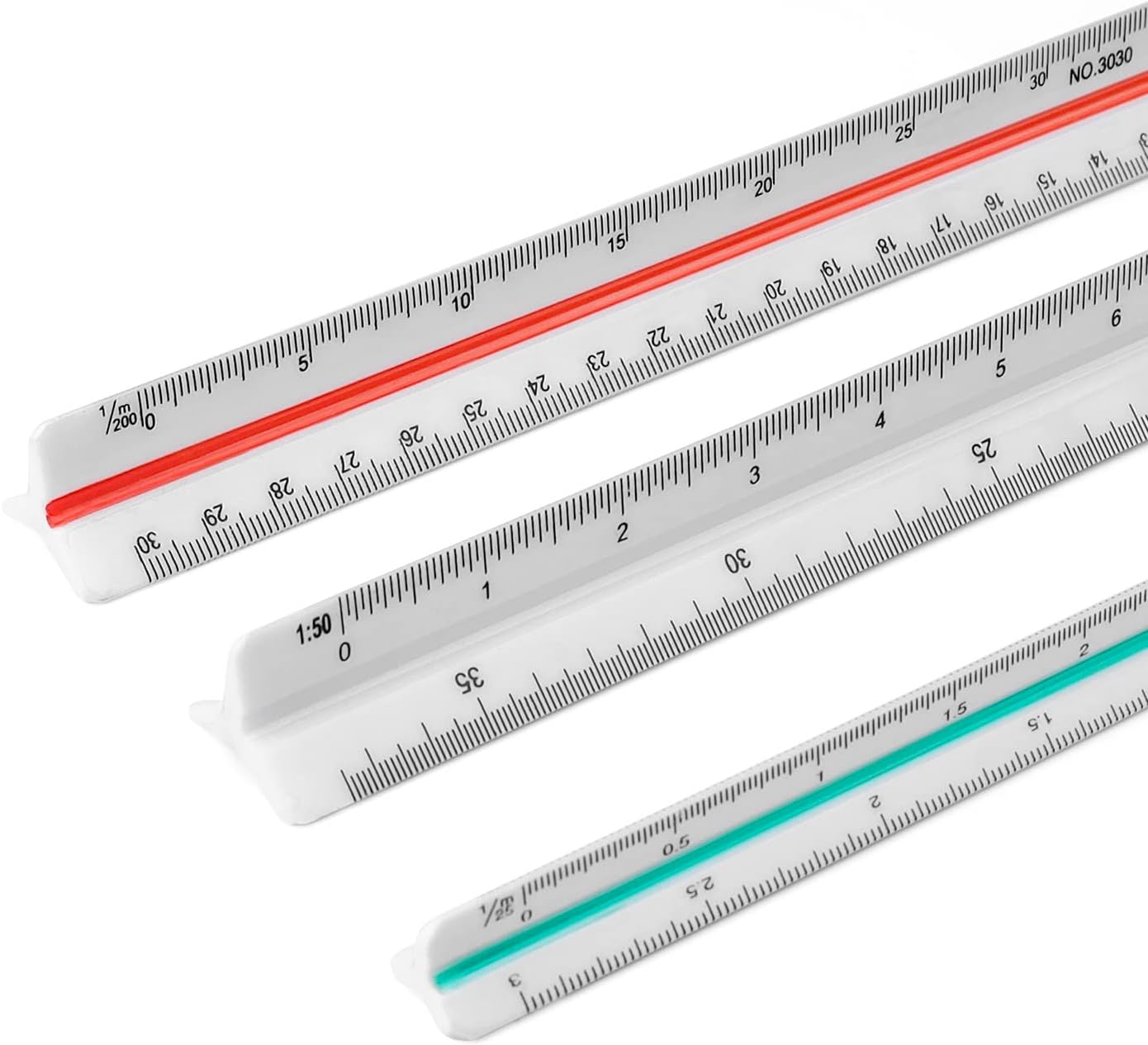 30 cm Règle à échelles de Réduction Kutch Triangulaire en