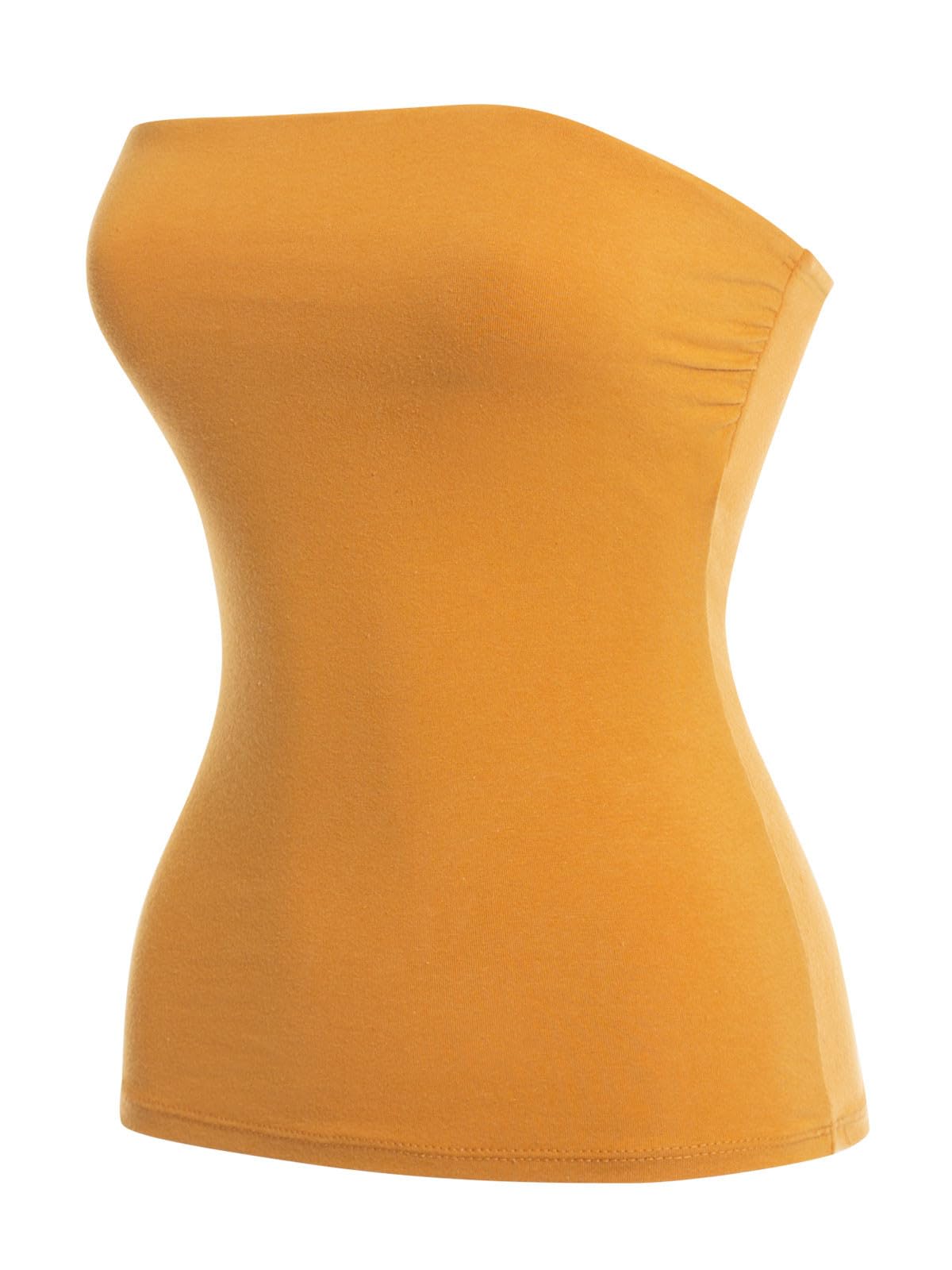 MixMatchy Women's Stretchy Strapless Tube Top Y2K Bandeau Top