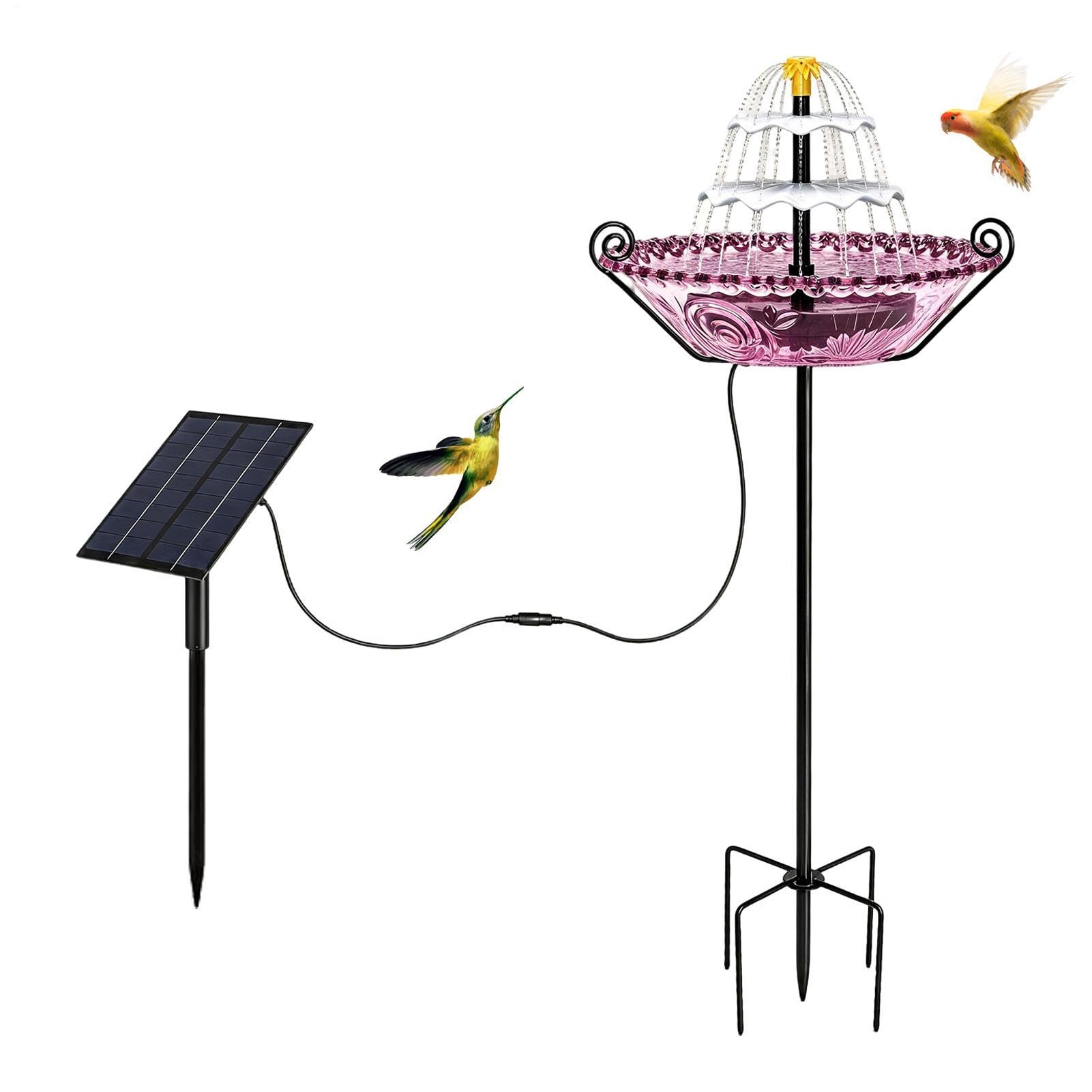 Abbeveratoio per uccelli alimentato a energia solare | Abbeveratoio per giardinieri, proprietari di casa, cortile, terrazza, cortile, prato, veranda, balcone, parco, scuola