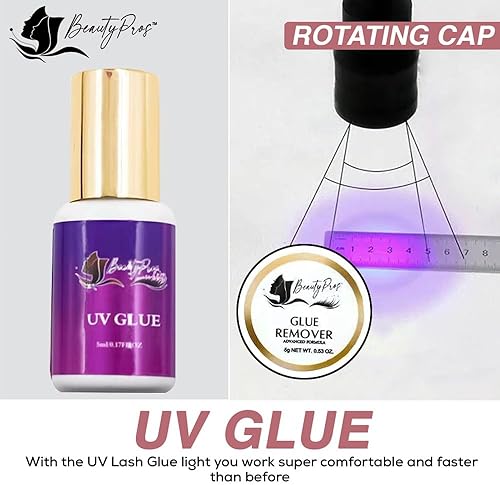 Miniatura 15 de Luz UV para extensión de pestañas, lámpara LED de secado de gel UV con pedal de pie, lámpara de pestañas ajustable para artistas de pestañas