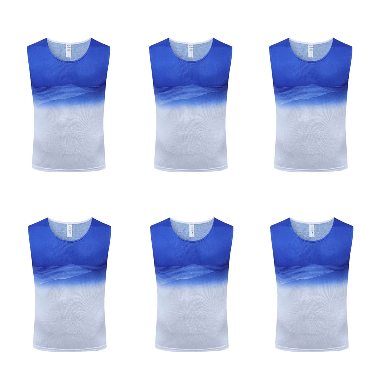 6 Stück Westen fürs Teamtraining,Fußball Leibchen für Kinder und Erwachsene,Markierungshemd-Trainingsleibchen ohne Logo,Team-Spiel Bibs für Herren Damen Senioren Junioren