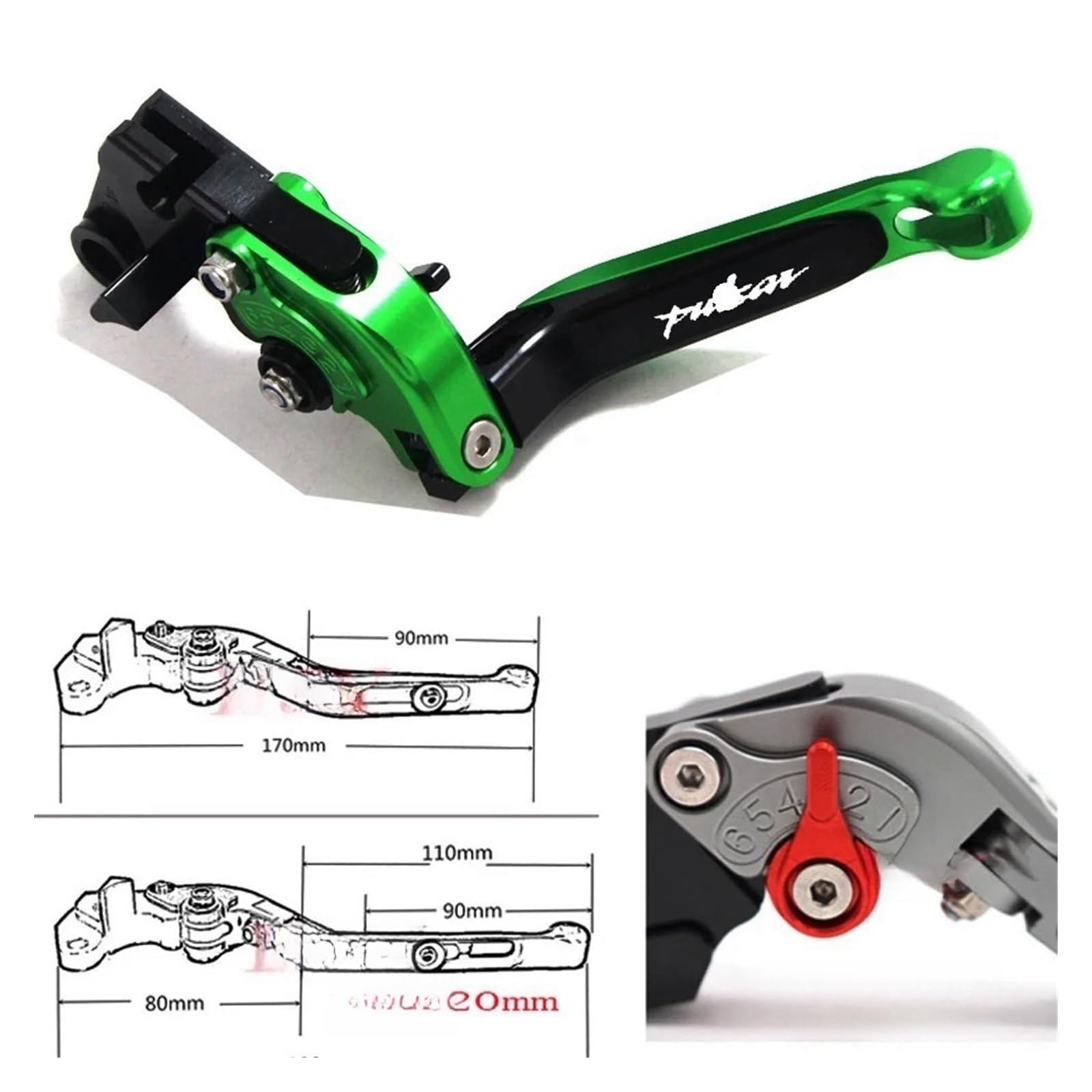 Palanca De Embrague De Freno Extensible Plegable para Motocicleta CNC, Palanca De 170mm para Bajaj Pulsar 200 NS, Todos Los Años Palancas Frenos