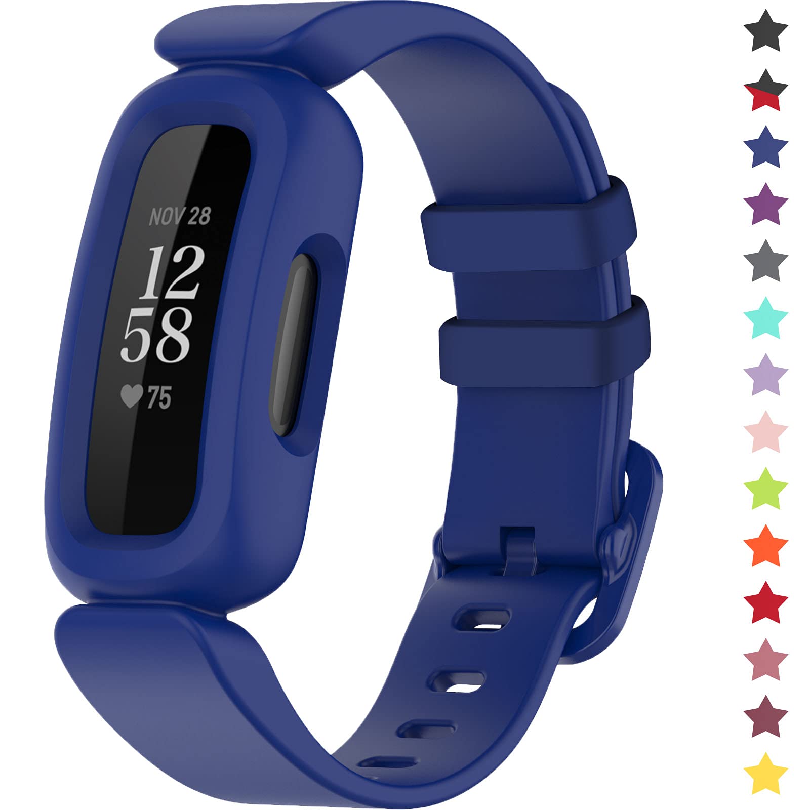 TopPerfekt Armbänder kompatibel mit Fitbit Ace 3 für Kinder, weiches Silikon, wasserdichtes Armband, Zubehör, Sportuhrenarmband Jungen Mädchen - 1