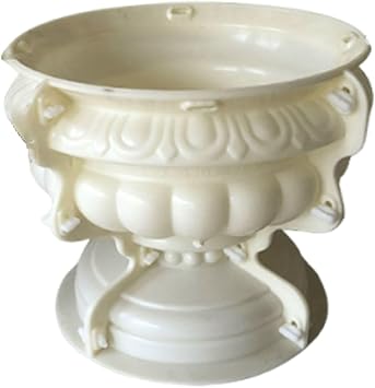 Oshhni Flower Pot Mold European Style Concrete Planter Flowerpot Mould Plastic Round Mouth Thickened Reusable DIY Vase Casting Mold for Succulent Plants Garden Ornaments Home Decor, Multi, Dia 35 cm