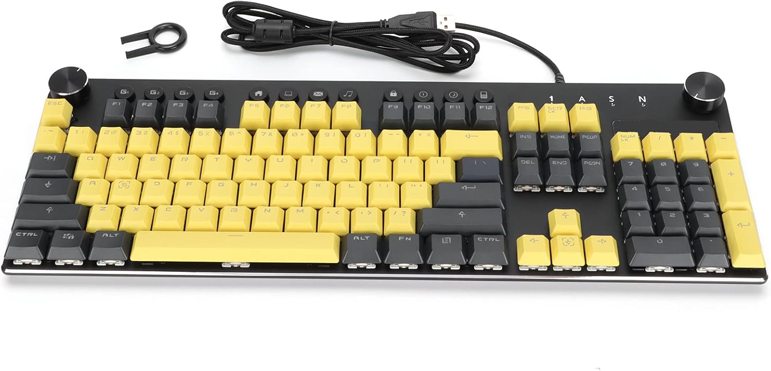 Mechanical Keyboard, N‑Key Rollover Suspension Keycap 104