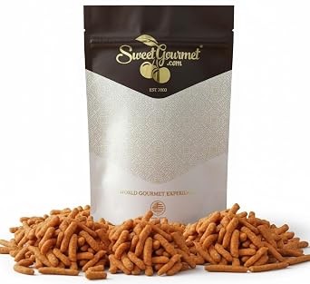 SweetGourmet Cheddar Sesame Sticks, Cheese Flavored Crunchy Snack, 1 Pound Bag, No Preservatives, No Artificial Flavors