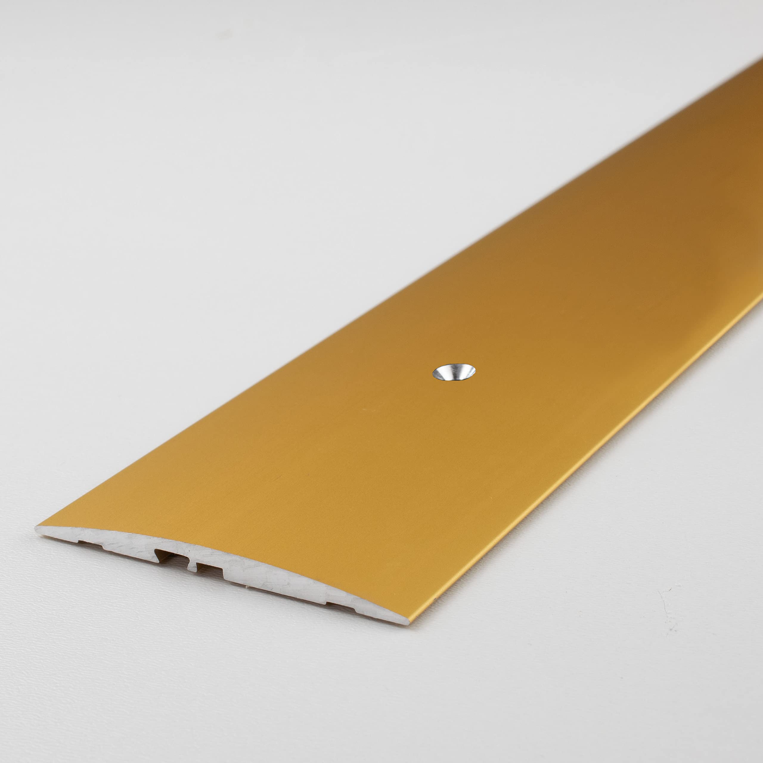 Barre de seuil rattrapage alu or 60mm profil de transition à visser 1m