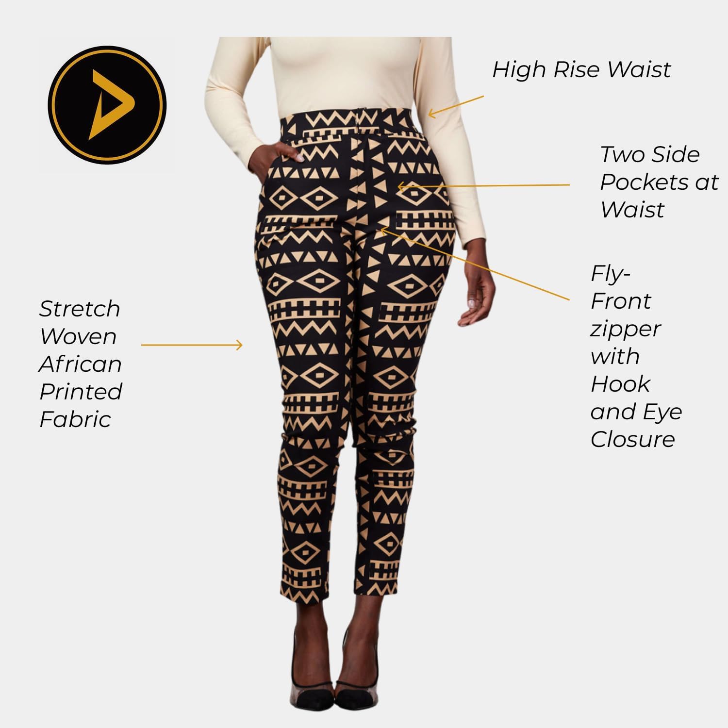 D'IYANU | African Blazer or Pants Suit for Women – Elegant African Attire – Stretch Jacket or Pants – Regular & Plus Sizes