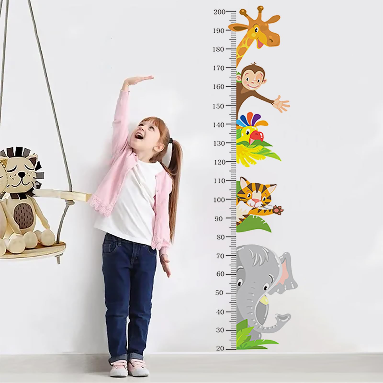 Adesivi Murali Animali 89 x 30 cm Autoadesivo Rimovibile per Camera Bambini