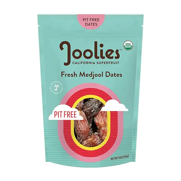 Joolies Organic Pit-Free Medjool Dates | 9 Ounce Pouch| Fresh California Grown Fruit | Vegan, Gluten-Free, Paleo, No Sugar Added | Great Source of Fiber & Antioxidants 1