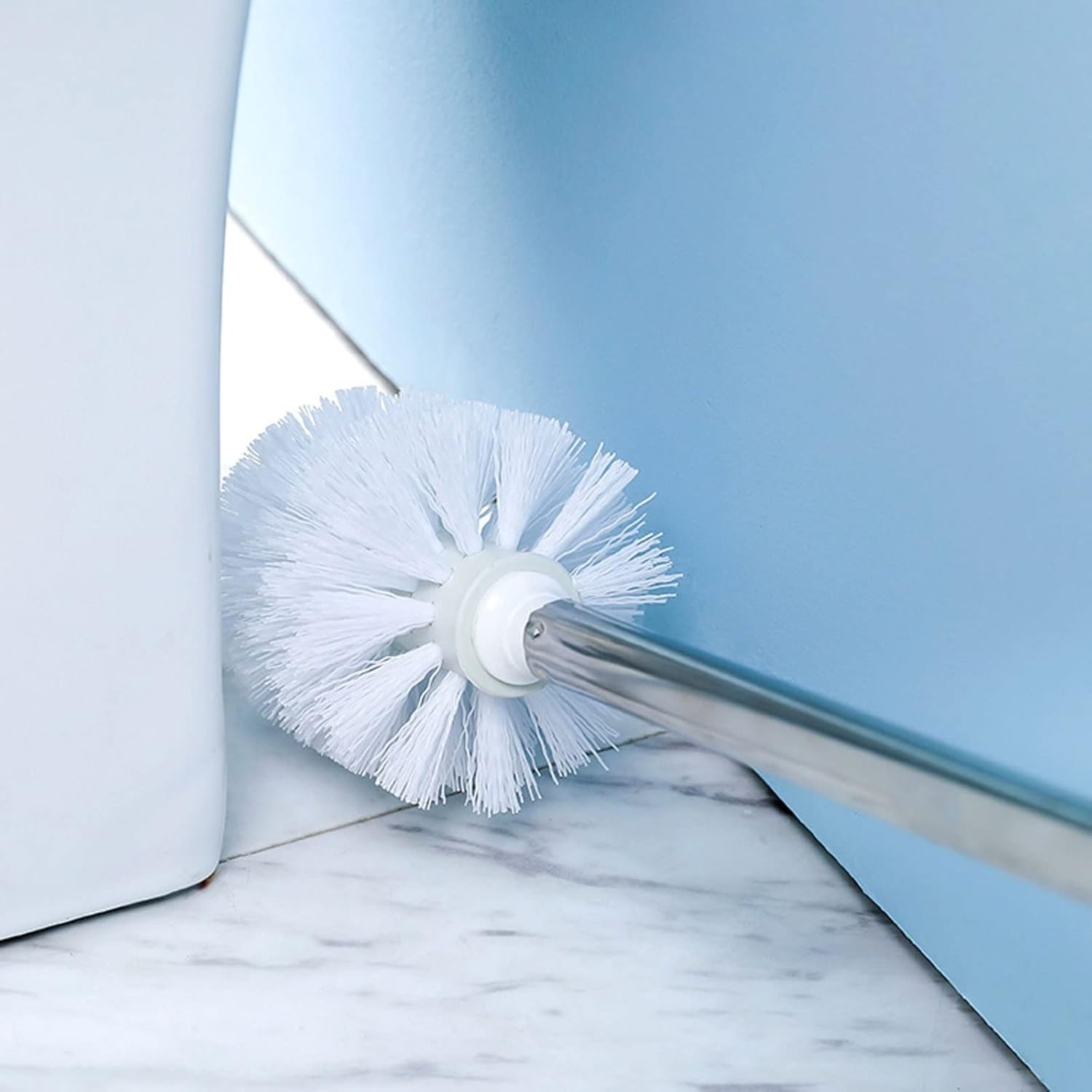 Toilet Brush Holder Toilet Brush and Holder Soft Bristles Toilet Bowl Cleaner Brush Deep Cleaning with Non-Slip Long Handle Floor Standing Holder Quick Drying Toilet Brush Holders(C)