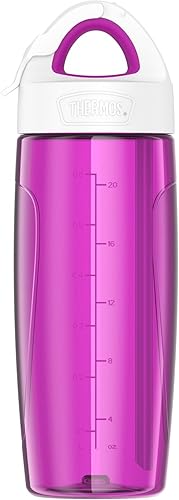 Thermos Botella deportiva con popote cubierto, 24 onzas, berenjena
