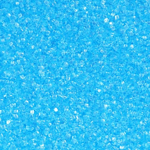 Image of Blue Sprinkles, Light Blue Sanding Sugar Crystals, 4.6 oz Edible Sparkling Sugar for Baking Topping, Cupcakes, Cookies, Ice Cream & Cake Decorating, Wedding Shower Party Christmas Supplies