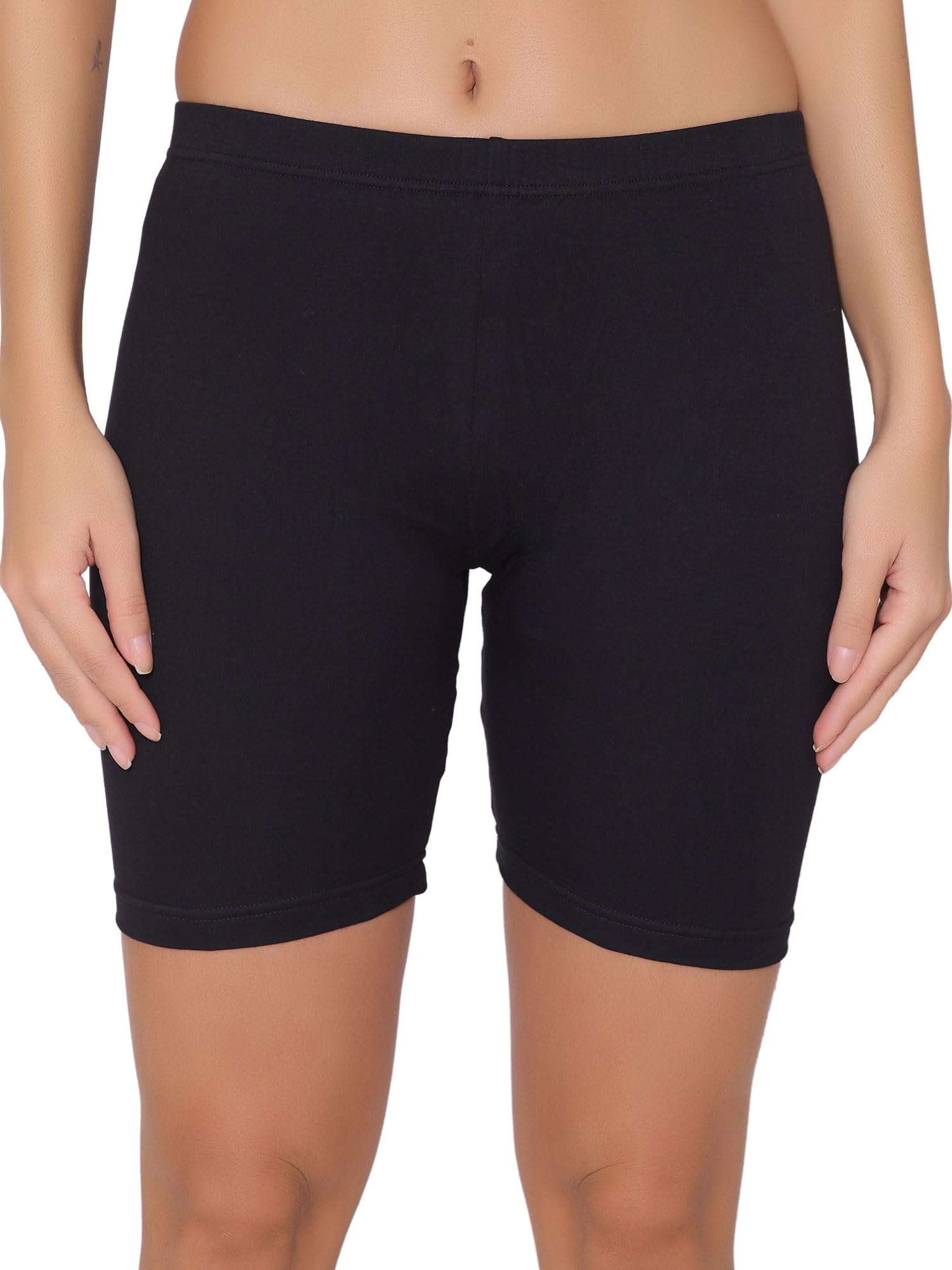groversons paris beauty Comfortable and Stylish Women’s Mid-Rise Knee-Length Cycling Shorts (PN7656$p)-picture-16