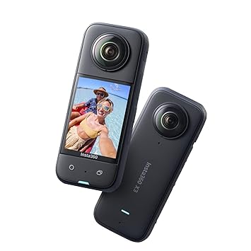 insta360 X3 Action Camera, 1/2" Sensor, 5.7K 360 Capture, Optical Zoom 3X, 72 MP 360 Photo, 4K Single Lens Mode, Black - image, photos
