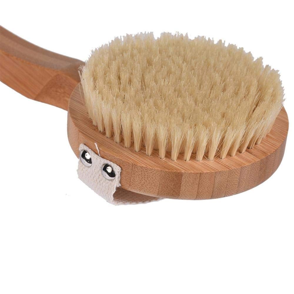 Szczotka prysznicowa 1PC szczotka do ciała bambusowa szorowarka do pleców długa rączka szczotka do kąpieli pod prysznic naturalne włosie sucha skóra bambusowe szczotki do ciała