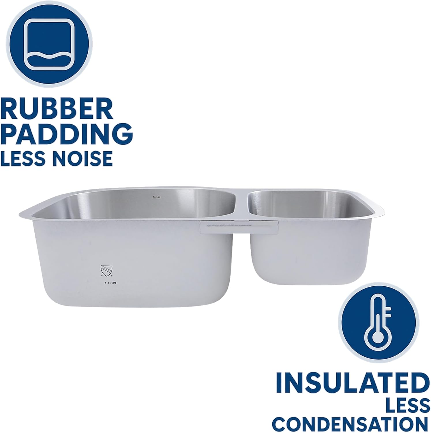 Nantucket Sinks NS3121-16 31-Inch 70/30 Double Bowl Undermount Kitchen Sink, Stainless Steel