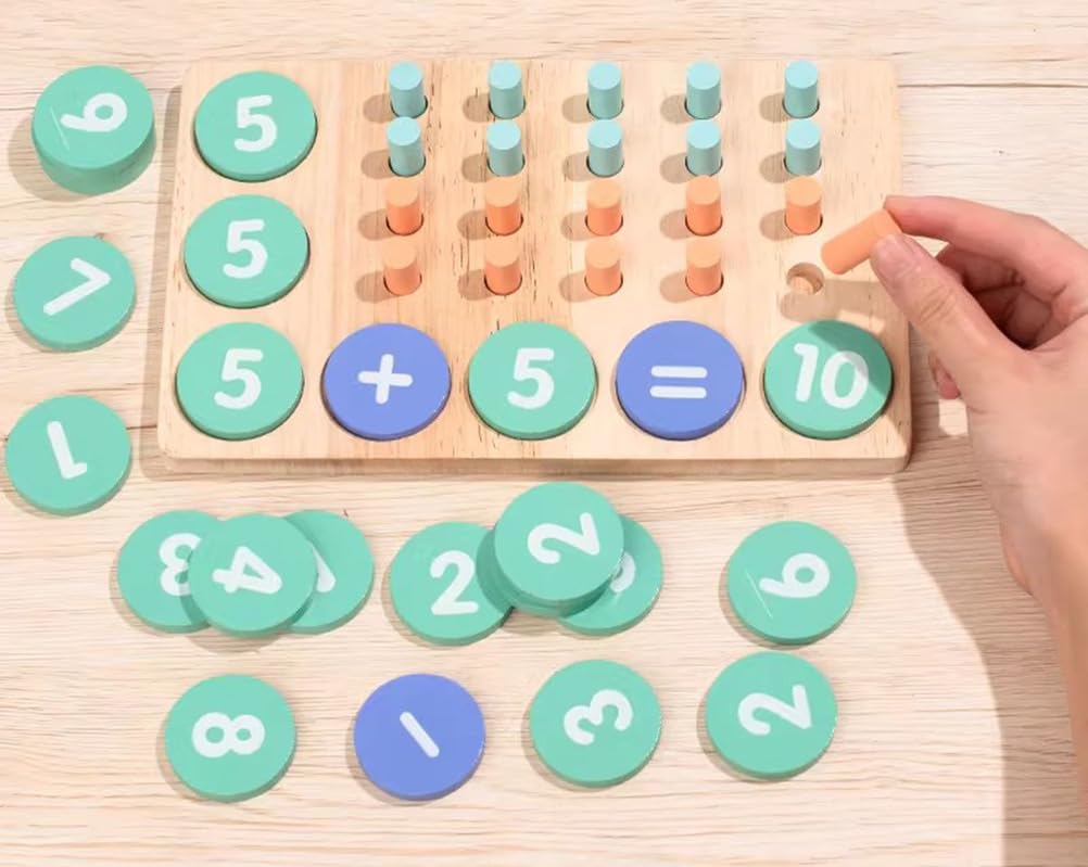 Montessori 10-ramkowy licznik matematyczny, prezent edukacyjny do szkoły domowej i zabawy w klasie
