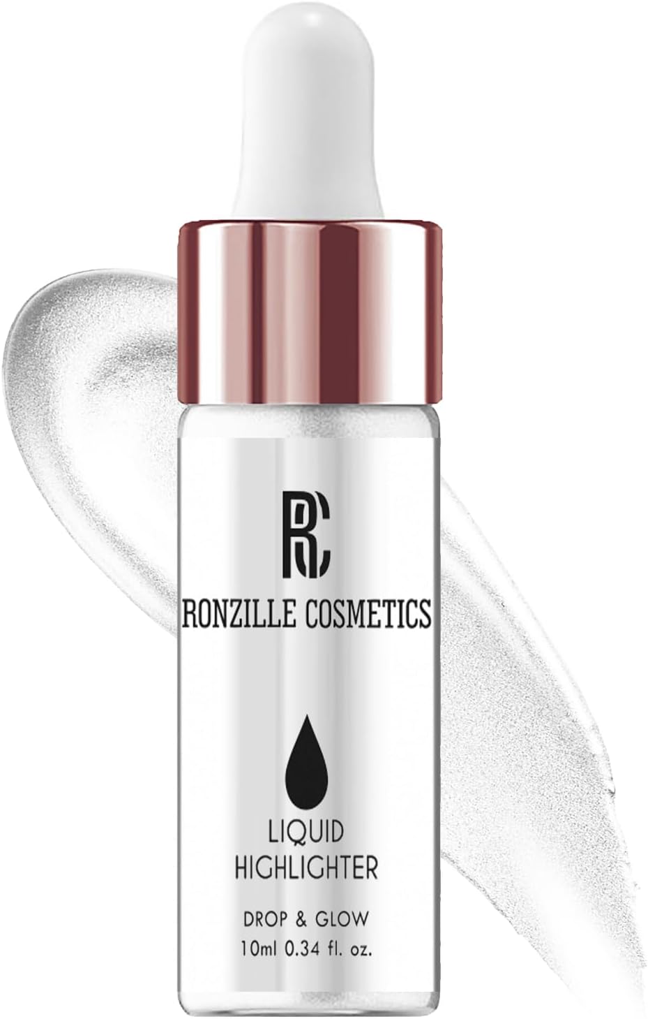 Ronzille Liquid Illuminator Silver Highlighter Ultra Smooth Shine Waterproof Face And Body Highlighter (Silver)