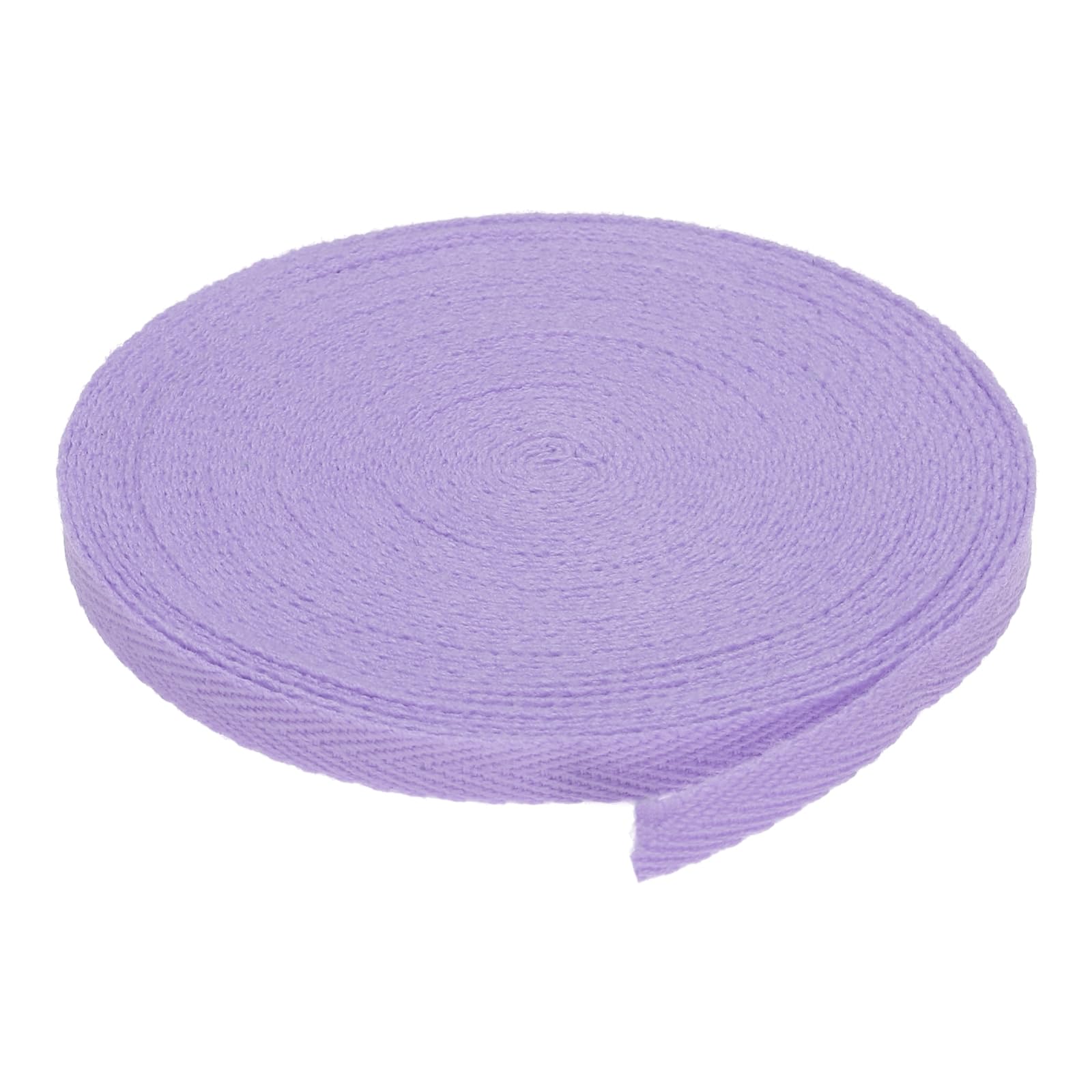 DMiotech 1/4"(0.6cm) 10 Yards Cotton Twill Tape Cotton Ribbons Bias Binding Tape Herringbone Tape Ribbons Light Purple for DIY Crafts, Clothes, Sewing, Knit