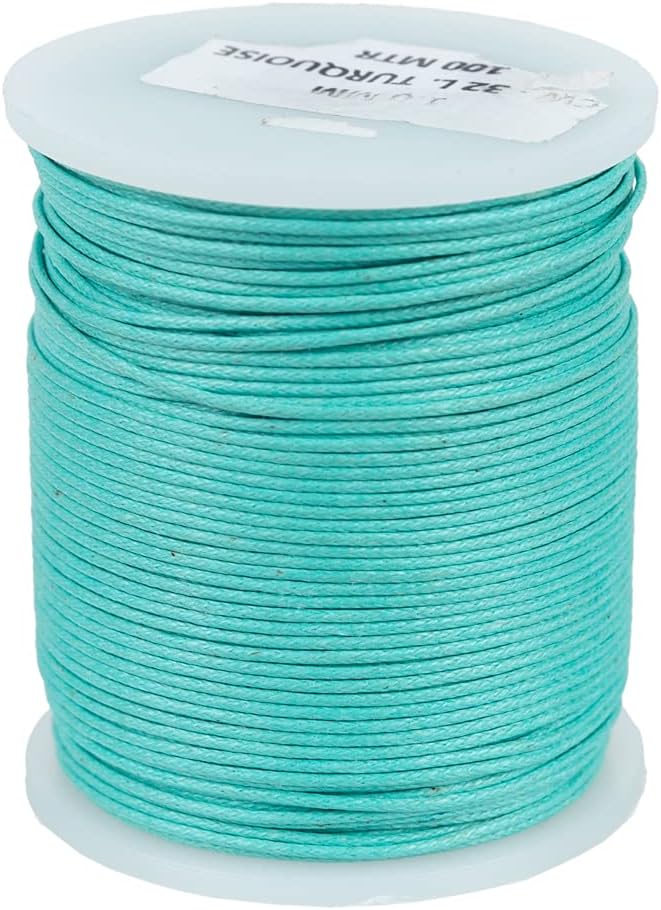 Craft County Waxed Cotton Cord – 109 Yards / 100 Meters – 1mm/2mm – 18 Vibrant Colors – Perfect for Macramé, Jewelry Making, DIY Crafts, & More!
