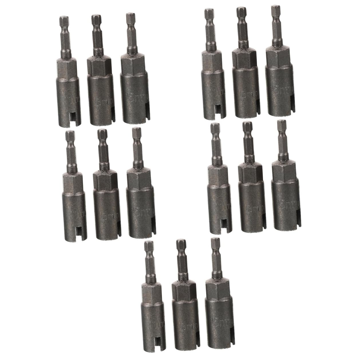 Operitacx 5 Set Presa Esagonale Caldo Vite Chiave Inglese Adattatore Per Avvitatore Ad Impatto Presa Per Punta Da Trapano Per Dado Ad Alette -v (acciaio Al Cromo Vanadio) Argento 3 Pezzi*5