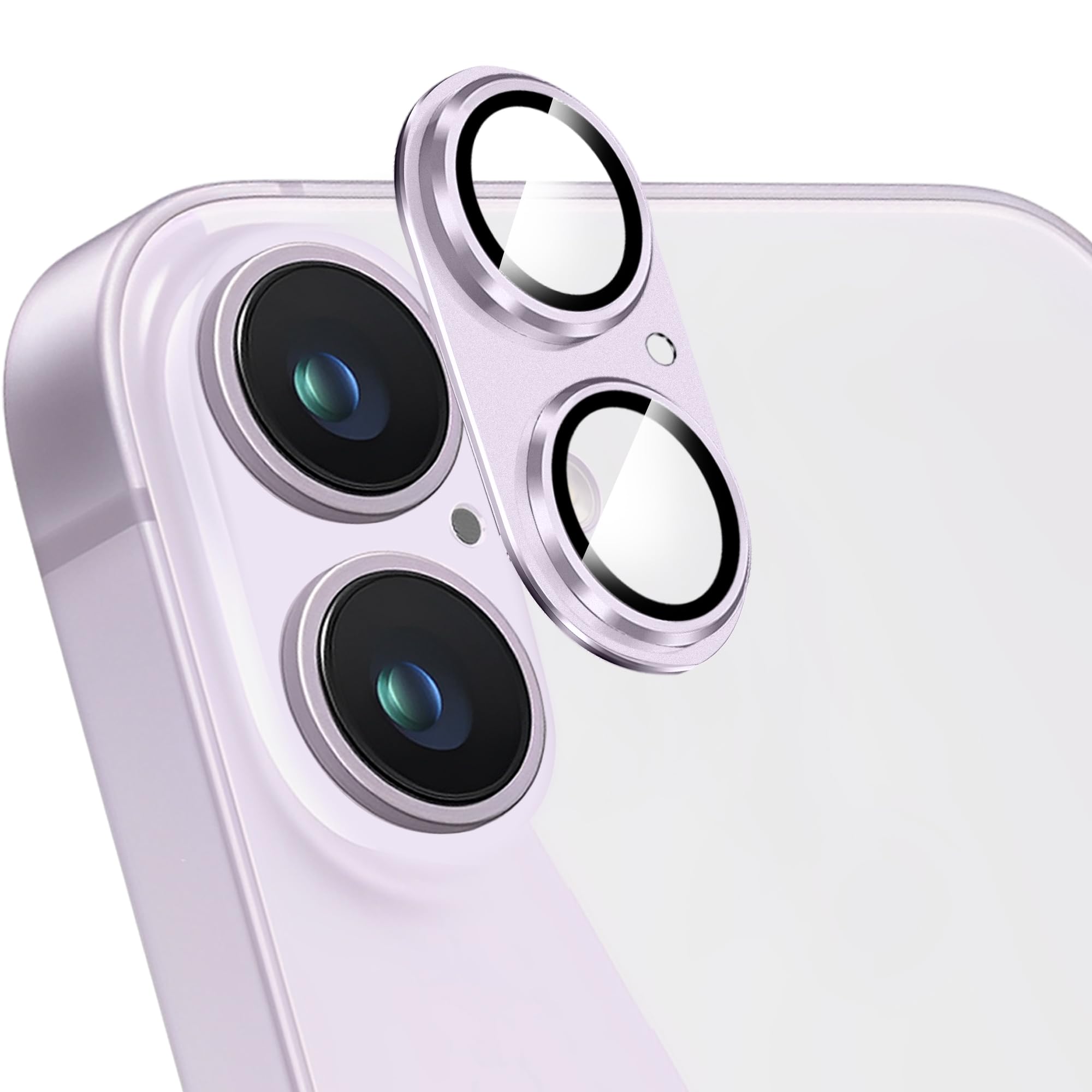 ZXZone for iPhone 17/ 16 / 16 Plus カメラフィルム アルミ合金製＋AR高透過率強化ガラス アイフォン 16 レンズ保護 カメラカバー レンズ保護 フィルム 防爆裂 ・耐衝撃・スクラッチ防止・露出オーバー防止・ケースに干涉なし(1枚) (iPhone 16 / 16 Plus, ピンク)