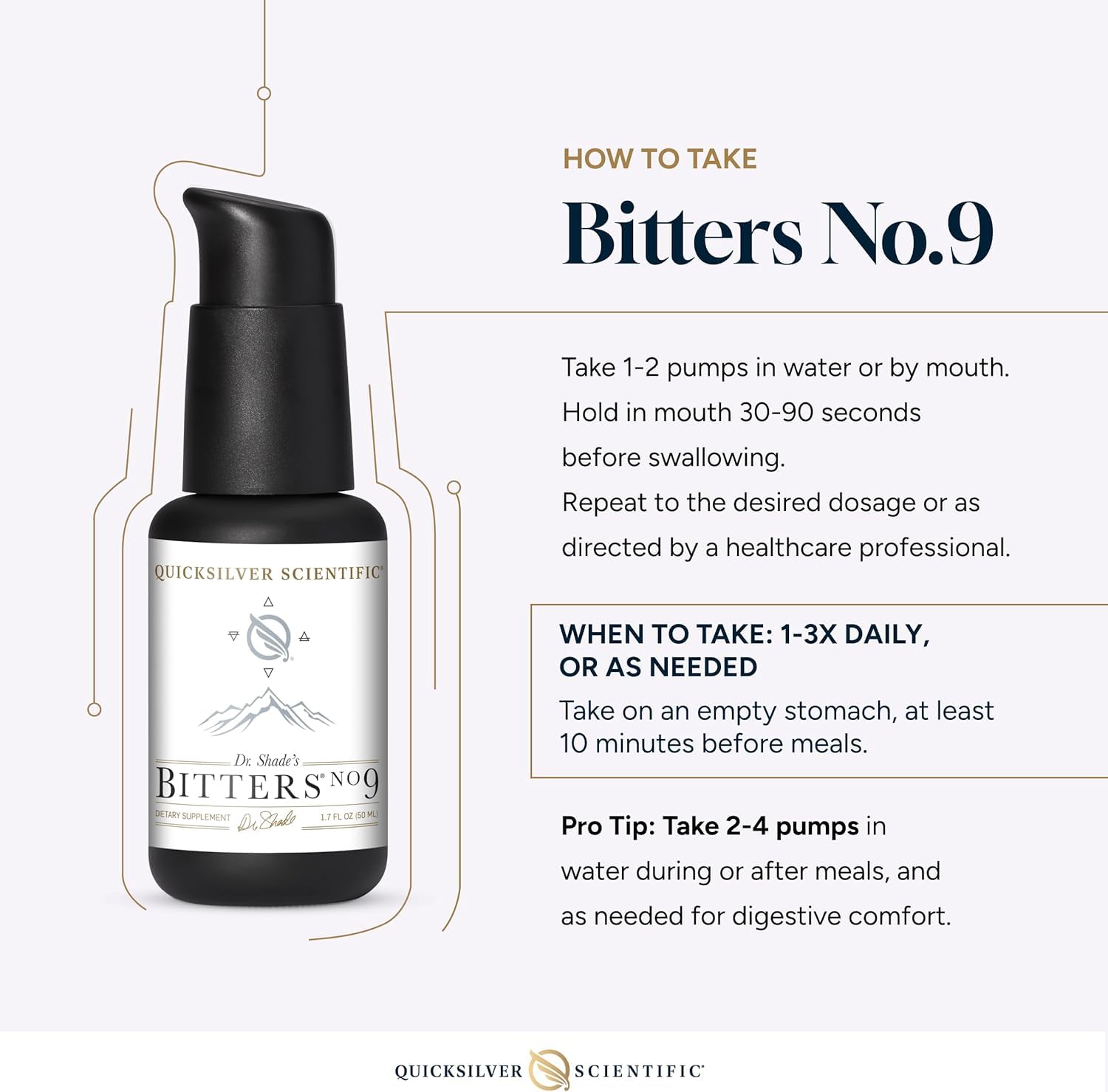 Quicksilver Scientific Dr. Shade's Bitters No. 9, Digestive Support, 50ml — Amazon image 6