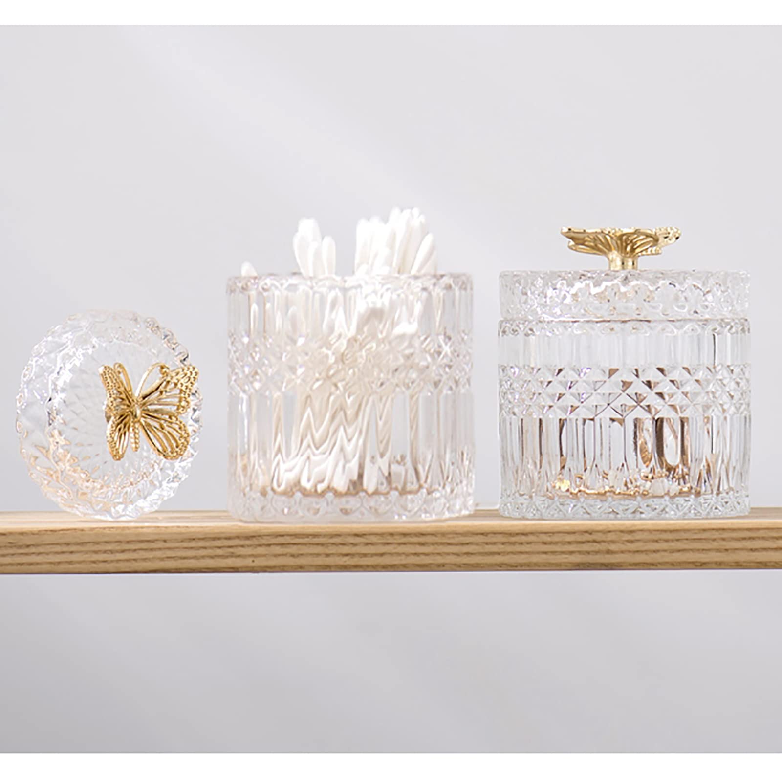 Bonbon Behälter mit Deckel Glas, Zuckerdose Glas Kristall, Bonbonglas zur Hochzeit, Vorratsglas mit Deckel Geschenk, Bonbonglas Kristall, Dekorative Süßigkeitenschale für Würfelzucker Snacks Buffet