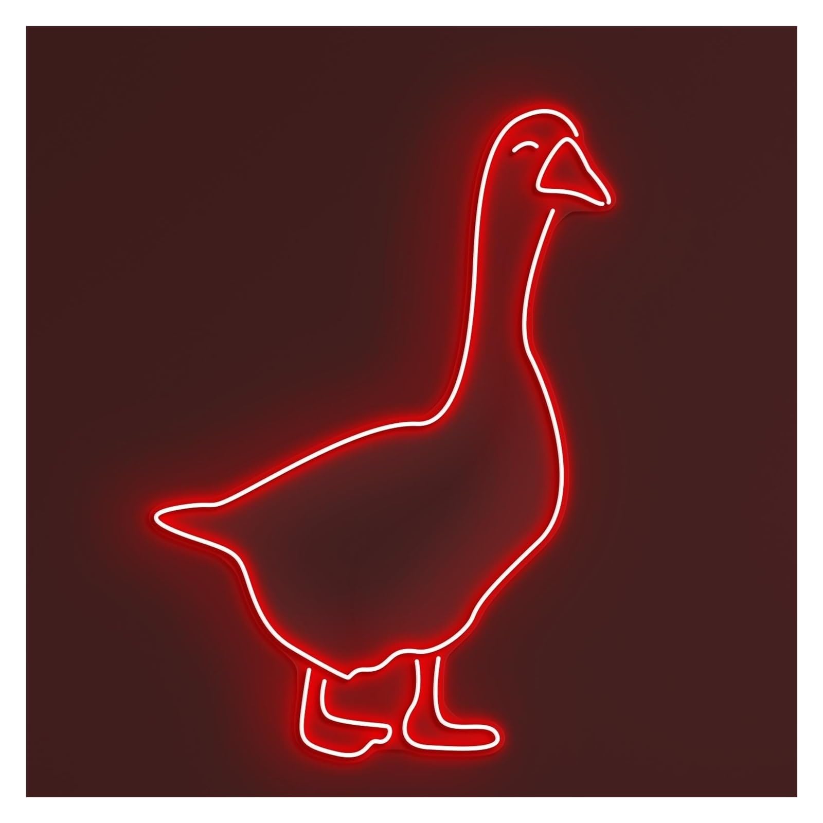 RONGCH Hanging Art Neon Signs Goose Neon Sign, Suitable for Birds Shop Kids Room Decor with Brightness Adjustable 46cm(E)
