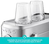 Vista 4 de Máquina de expreso de 20 bares, cafetera de café espresso profesional con varita espumadora de leche, máquina de café espresso compacta con aspecto