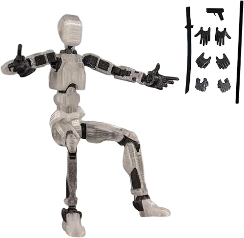 EHORIA Figura de acción de robot movible multiarticulada, modelo de dibujo impreso en 3D de PVC, modelos de figuras de maniquí, decoración de muñeca