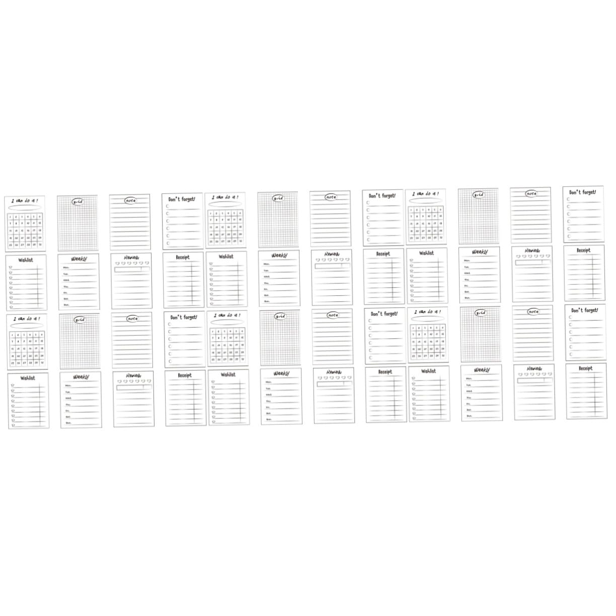 NUOBESTY 3 Set Carta Di Pianificazione Del Programma Adesivi Taccuino Piccolo Promemoria Notepadi Piccoli Quaderni Evidenziatori Pastello Sottomano Da Scrivania Blocco Note 16 Pezzi * 3