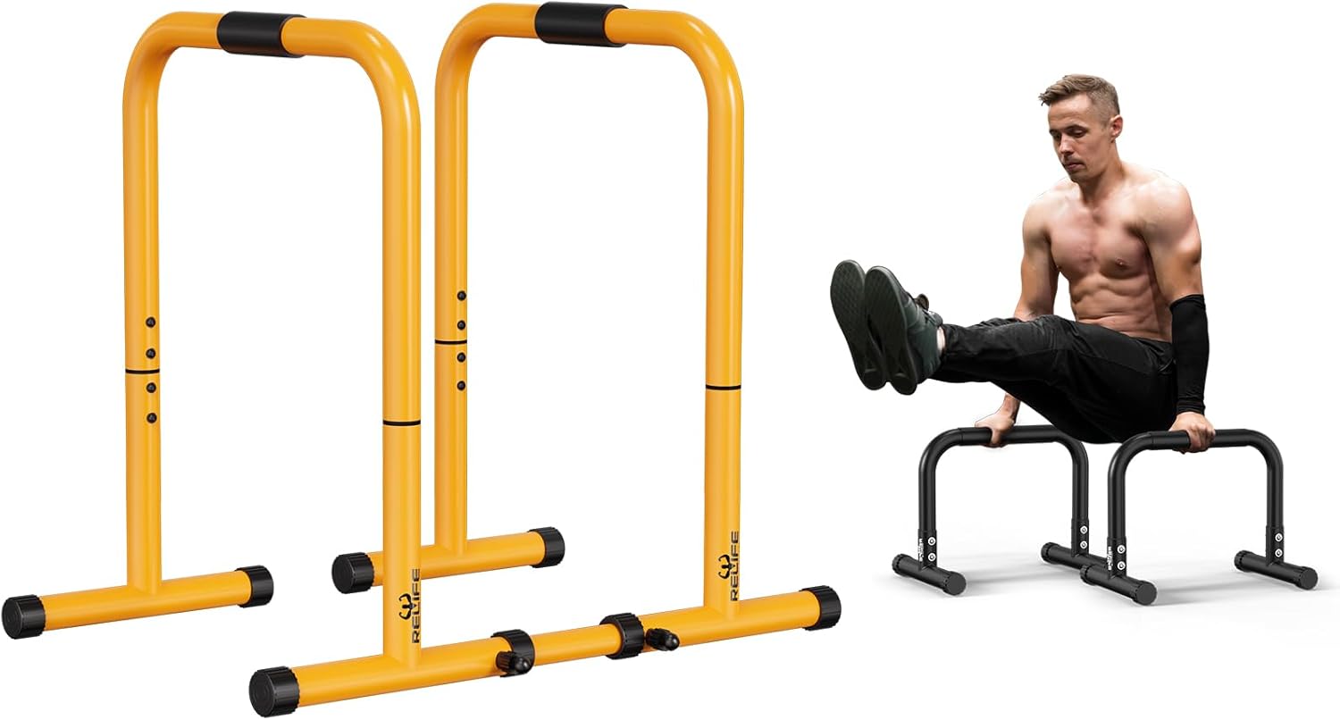 RELIFE REBUILD YOUR LIFE Dip Bars Functional Heavy Duty Dip Station Push Up Stand