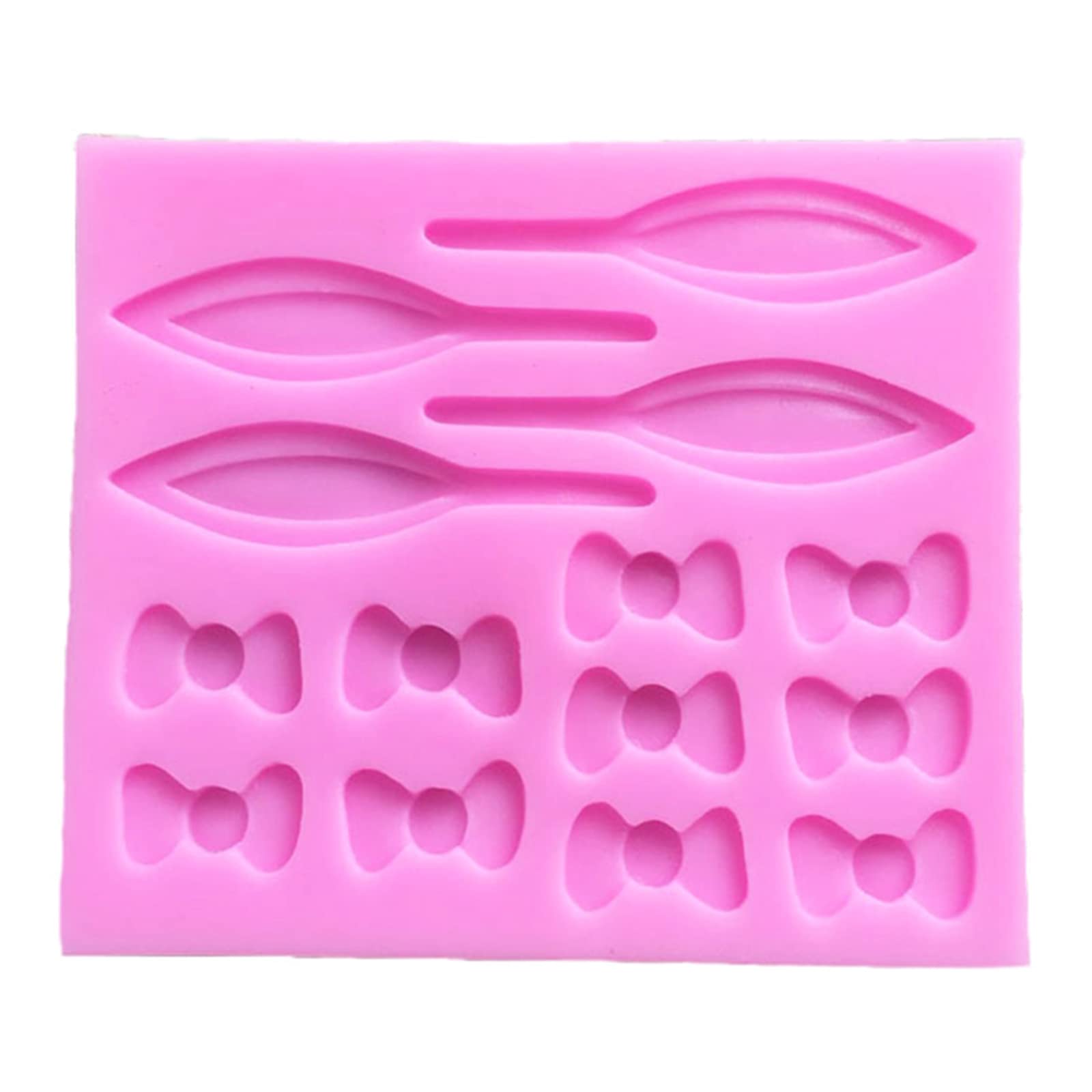 Buxuaaaa B Uxuaaaa Ears Owknot Shape Chocolate Molds Jelly Fondant Molds Candy Mold For Aking Lover Silicone Chocolate Set