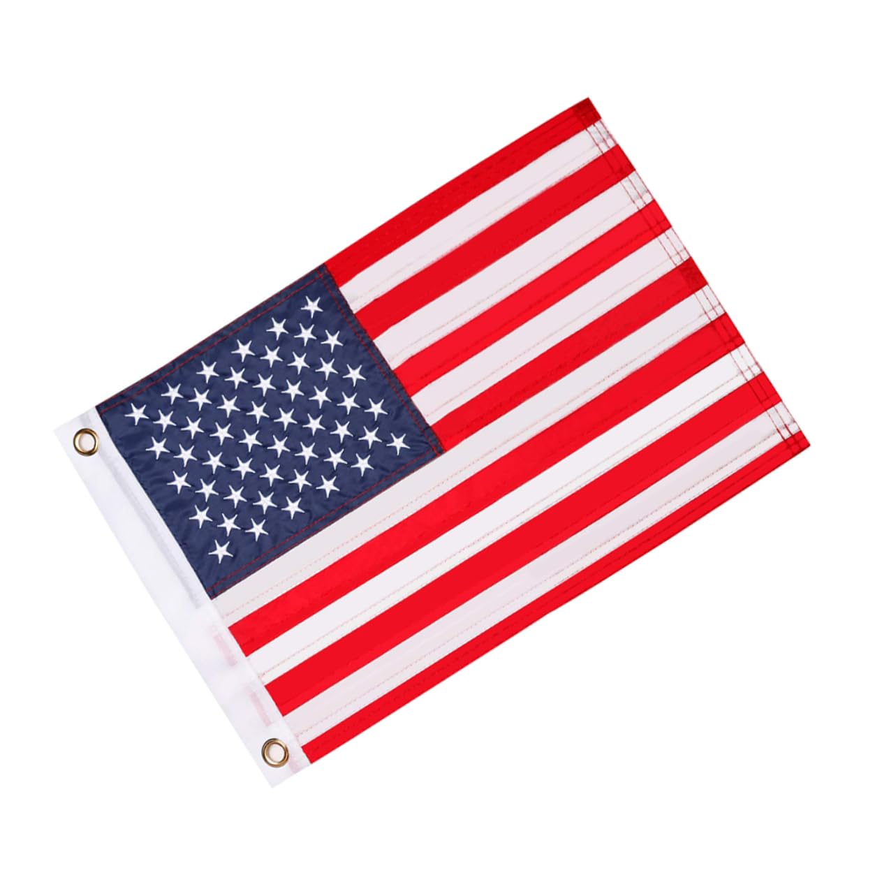 3 X 5' American Flag With Pole Bandiera Americana 3x5 Piedi Ricamata - 100% Poliestere, Made In USA, Ideale Per Esterni Scritta Liberty - Foto 8