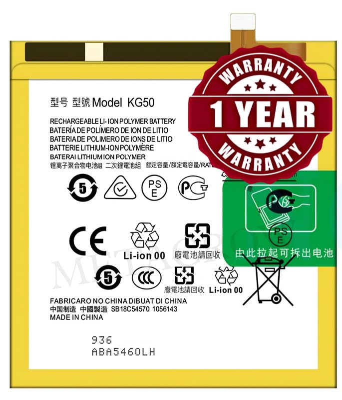 Image of Original KG50 Battery Compatible for Motorola One Hyper (XT2027, XT2027-1) - (4000mAh) - 1 Year Warranty JK1