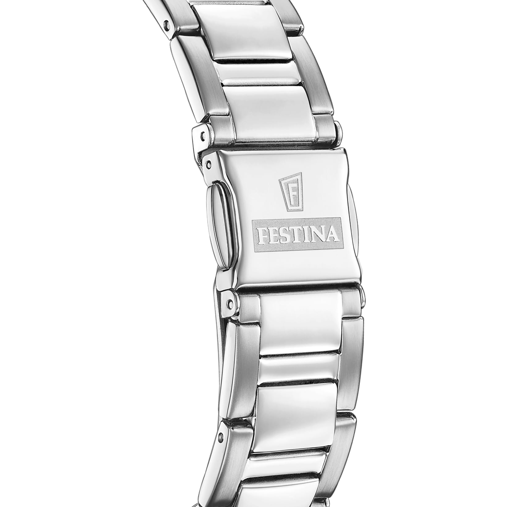 Festina Reloj Mujer Analógico de Acero Inoxidable 316l Plateado - Movimiento de Cuarzo Cronógrafo - Cristal Mineral de Alta Resistencia - Resistente al Agua 10 ATM F20606 - Boyfriend Collection