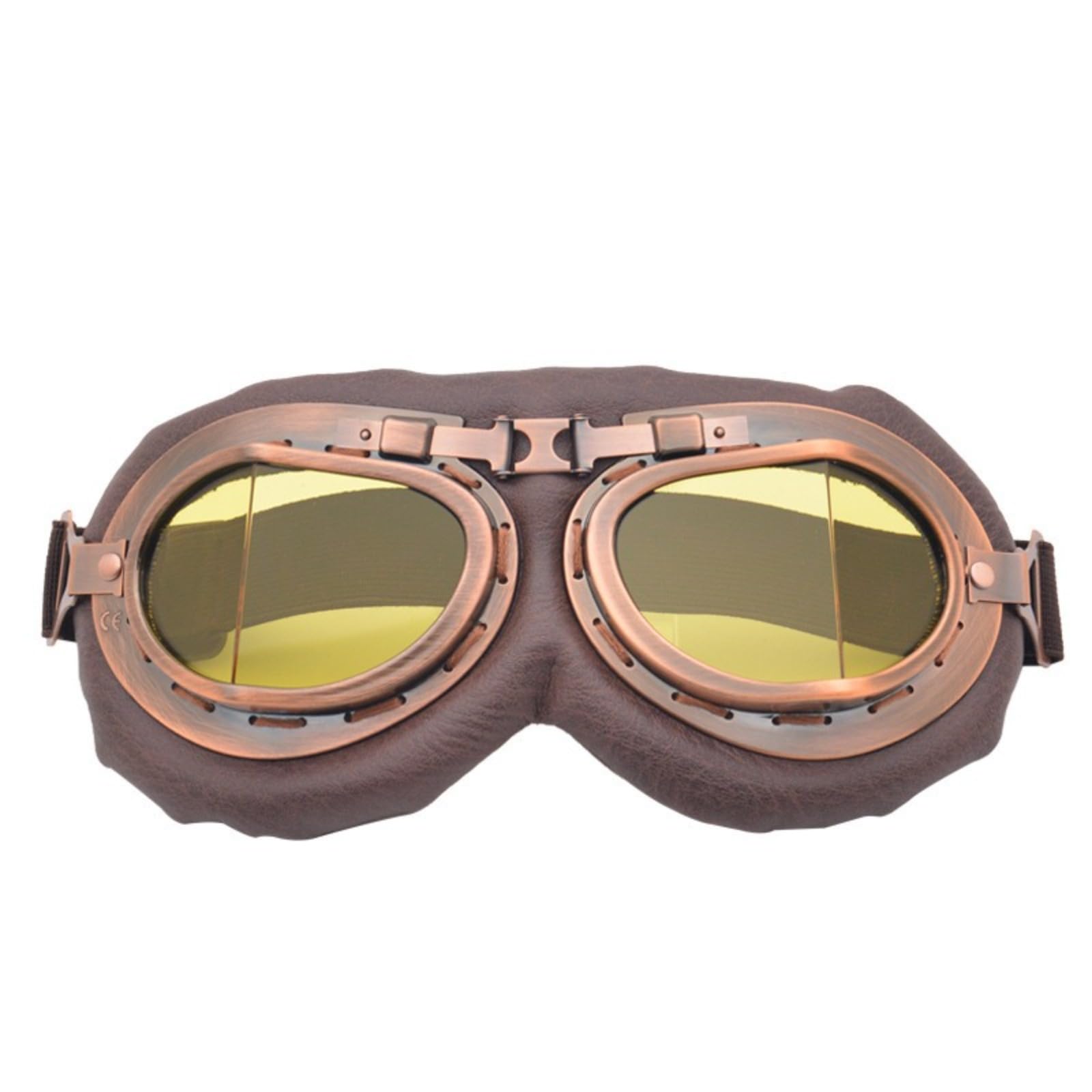 Occhiali vintage Harley bronzo, casco da moto, occhiali da equitazione, antivento e anti-sabbia, 2 pezzi