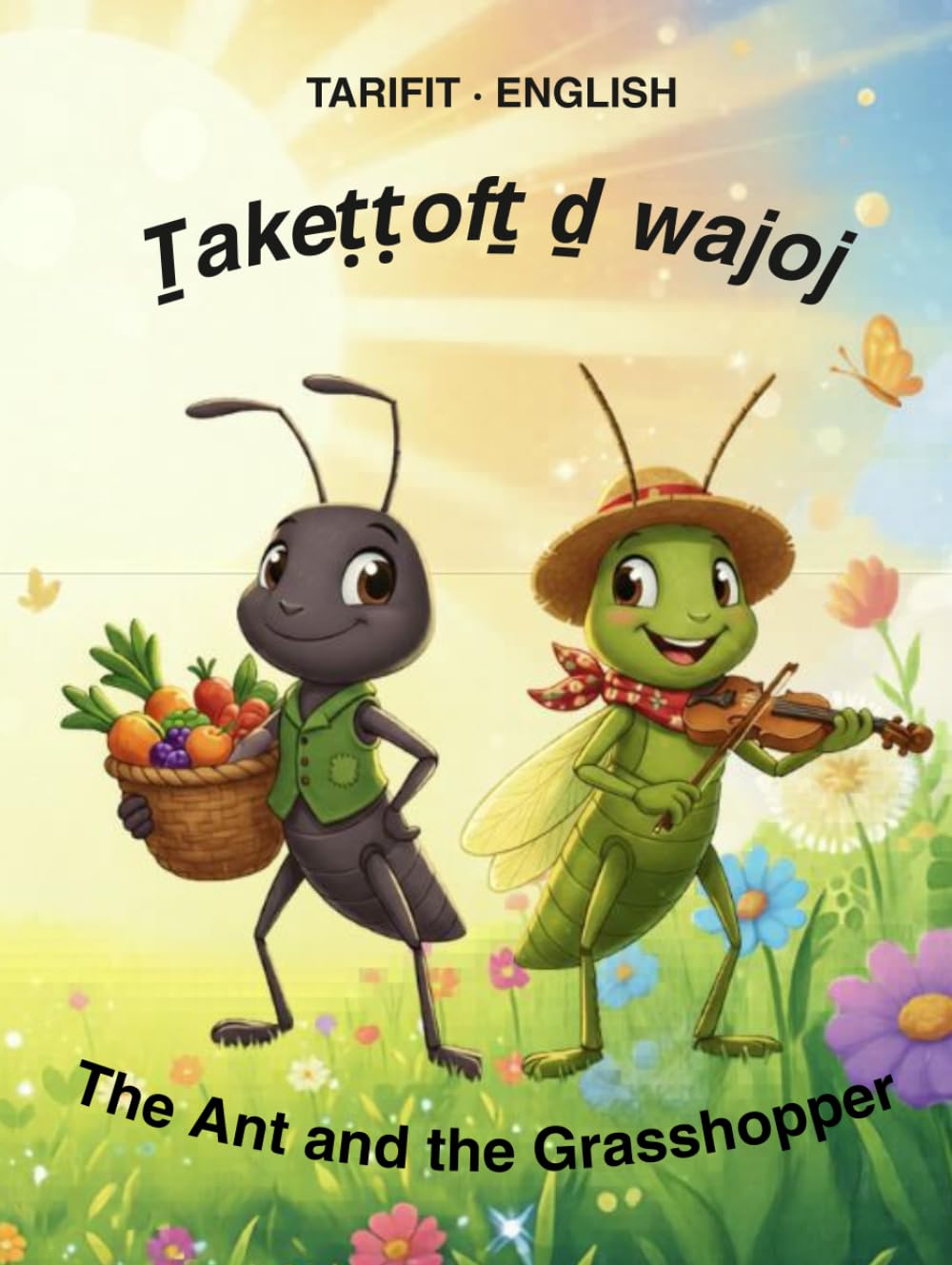 Ṯakeṭṭofṯ ḏ wajoj / The Ant and the Grasshopper (Amazigh Tales for Kids)