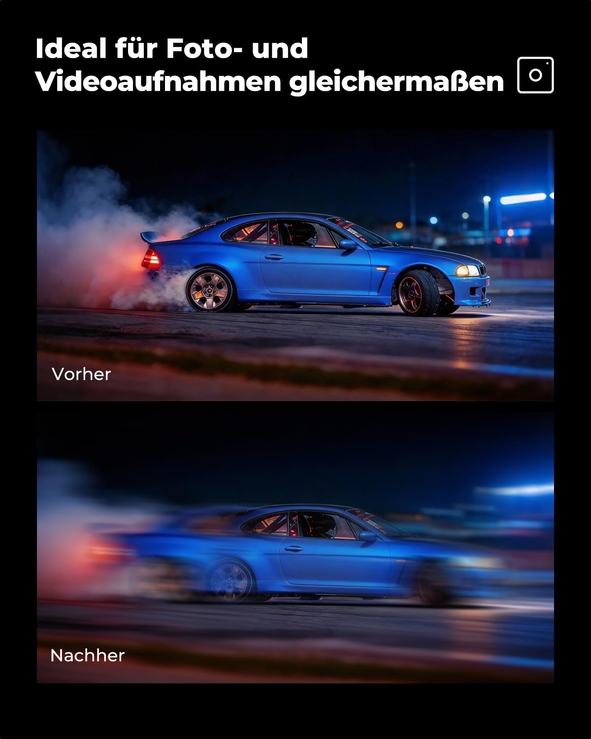 K&F CONCEPT 82mm Bilateraler Bewegungsunschärfe-Effekt-Filter Optisches Glasprisma Spezialeffekt-Kameraobjektivfilter (Nano-B Serie)