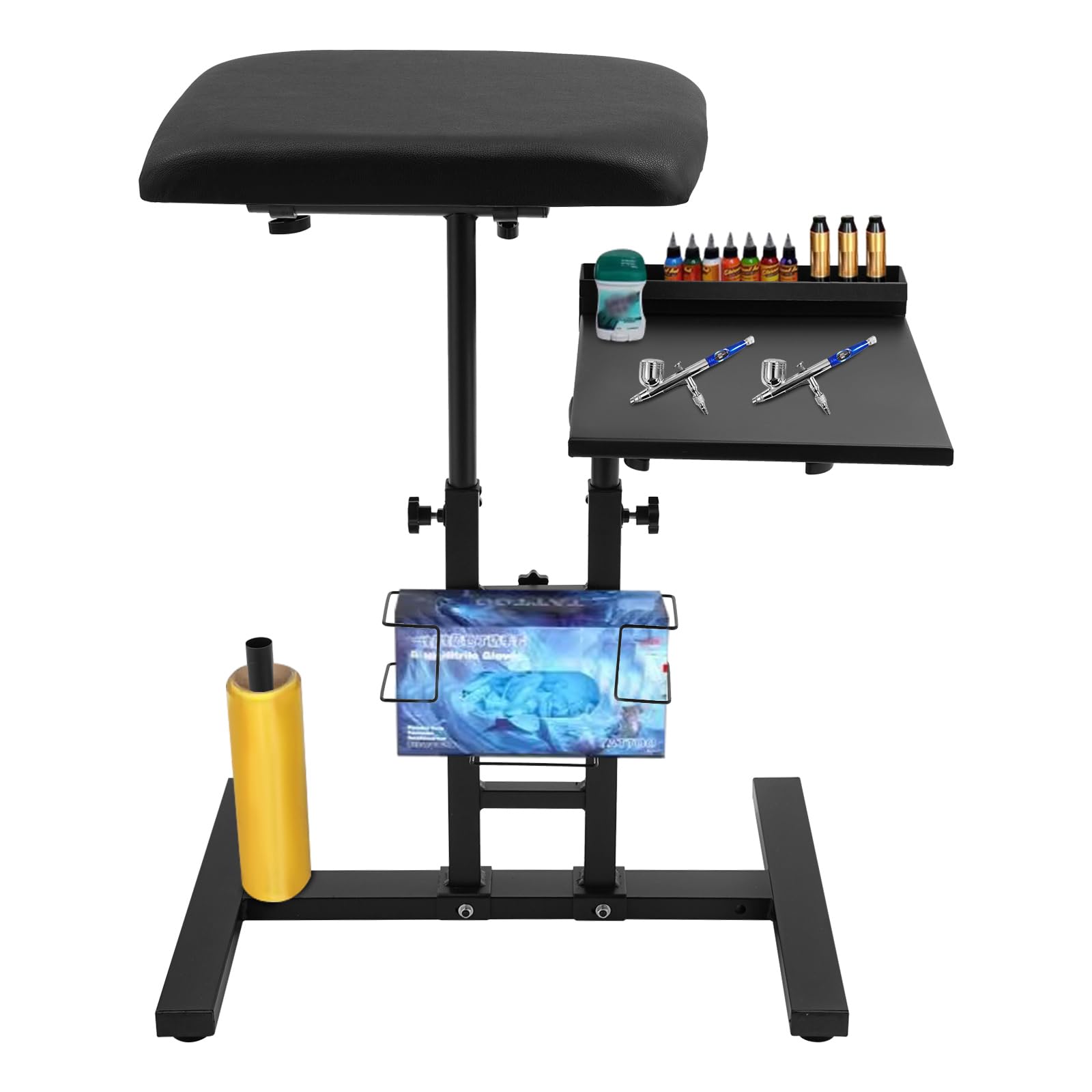 360° Armstützenständer Zubehör Gaming Tischverlängerung Armauflage Schreibtisch Gadgets Erweiterung Tattoo Armlehne Tisch Armstütze Mit Auflagefläche Armlehnenständer Höhenverstellbar 55-90 cm