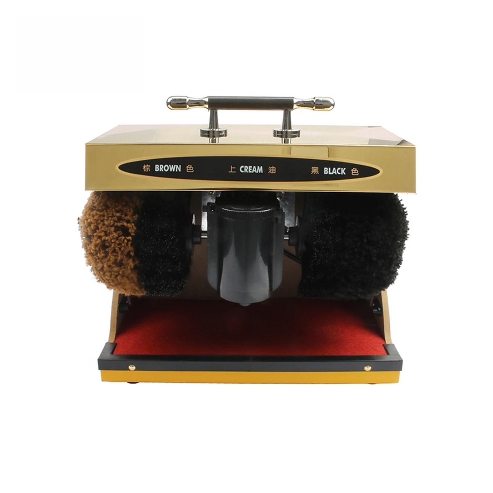 Limpiador de zapatos eléctrico, cepillo pulidor de zapatos for el cuidado de la suela, pulido automático, máquina de limpieza con brillo de cuero(Hard brush Black)